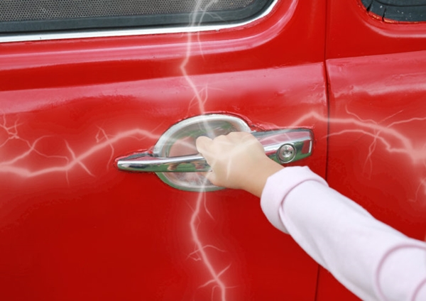 Child hand opening and closing old car door. Child hand opening and closing old car door.